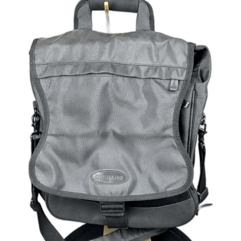 Kensington Black Laptop Bag Backpack Shoulder Convertible Tote Travel Strap